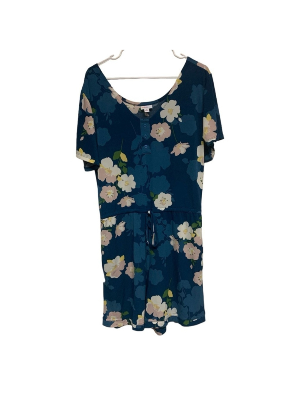 LuLaRoe Xanthe romper with pockets drawstring waist oversized comfy size medium - Picture 3 of 13